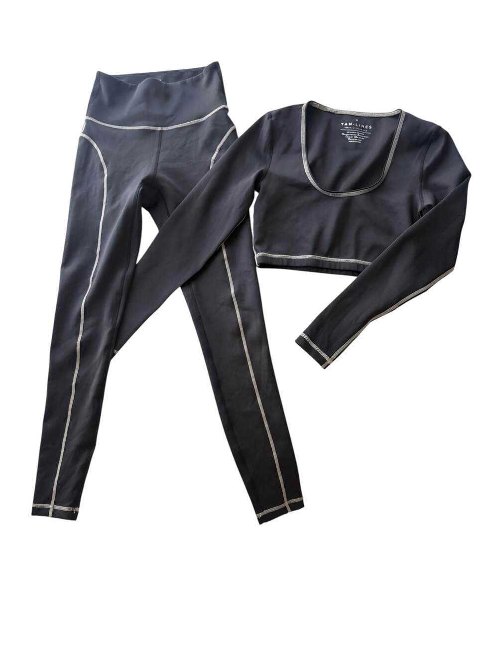 Tan + Lines Sport by Sivan Ayla Contrast Stitch Activewear Set,
